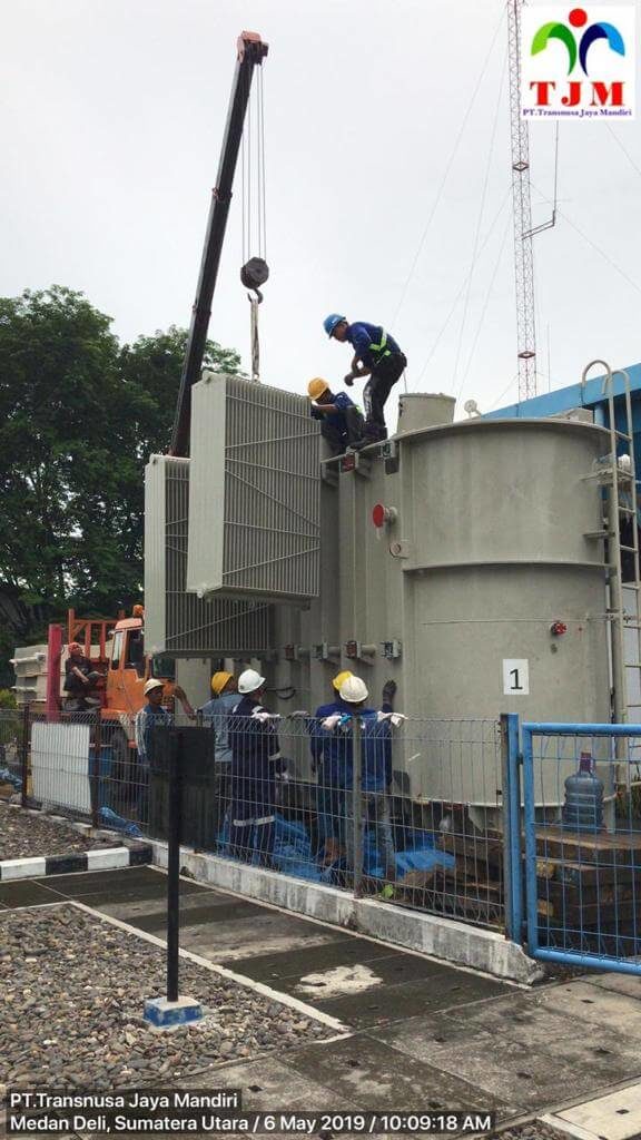 Pemindahan Trafo GI PT PLN dari Dumai Mabar Medan 01