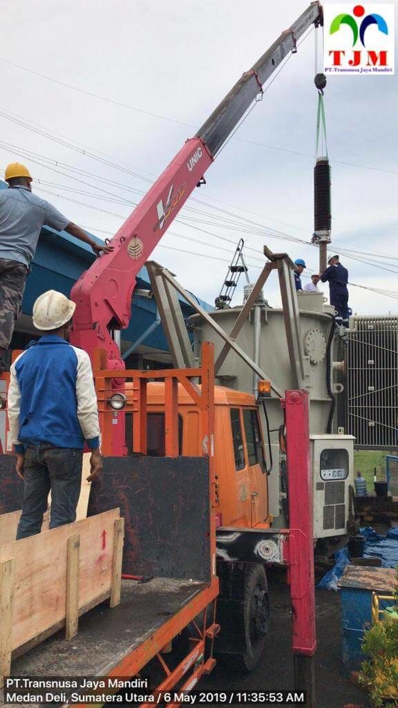 Pemindahan Trafo GI PT PLN dari Dumai Mabar Medan 11