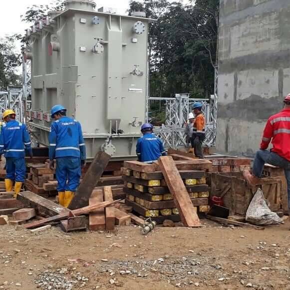 Unloading dan Setting Transformer 500 Mva di Sorik Merapi 002