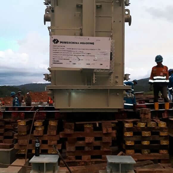 Unloading dan Setting Transformer 500 Mva di Sorik Merapi 004