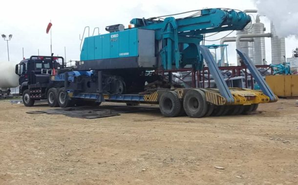 Jasa Trucking Heavy Equipment Body Crane 100 Ton ke PT Sorik Marapi Geothermal